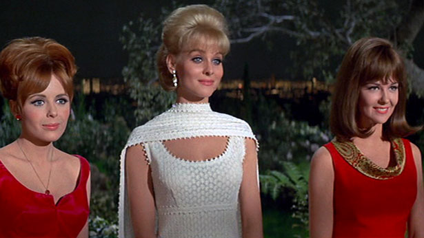 Deborah Walley is Les, Diane McBain is Diana, and Shelley Fabares is Cynthia in 1966’s SPINOUT (MGM)